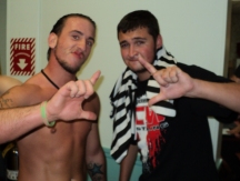 Greene and "The Juice" JT Dunn following his first NCW match in 2012.